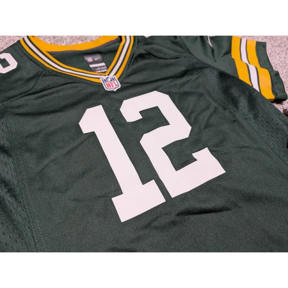 Nike Women's Jersey 2016 Sz L Green Bay Packers Aaron Rodgers #12 Green HOF NWT - Picture 3 of 8
